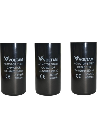 Voltam 124-149 Mf 3' Lü Paket 250 Volt Ac İlk Devre Hareketi Kondansatör