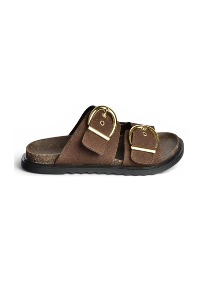 Fox Shoes U267732702 Kahverengi Süet Kadın Terlik