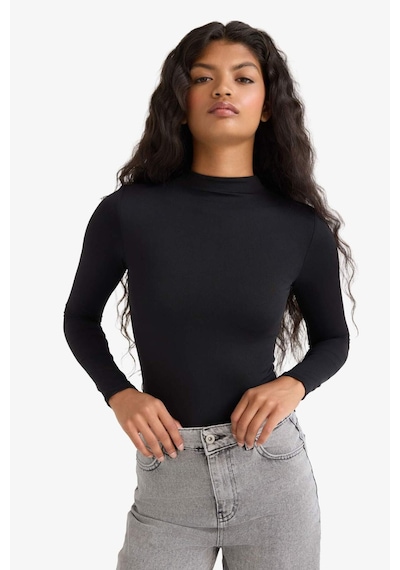 Defacto Uzun Kollu Çıtçıtlı Body F9242ax25aubk27 Siyah