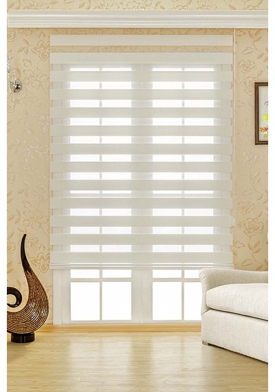 Bambu Zebra Perde Krem
