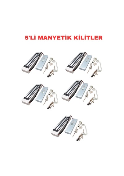 Sr-180 180 Kg Manyetik Kilit 12/24v Dc Elektromanyetik Kapı Kilidi 5 Adet