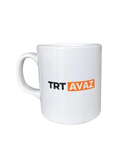 Avaz Logolu Beyaz Kupa Açık Ahşap