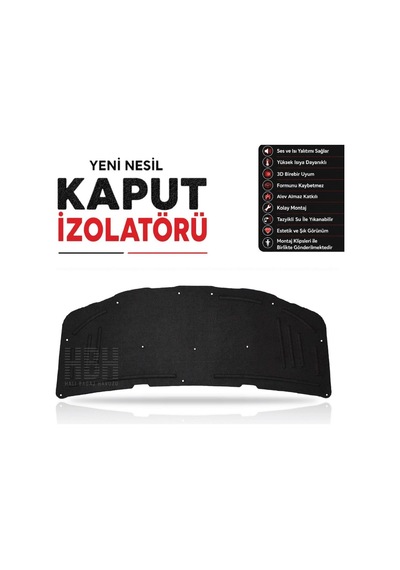 Mercedes A Serisi Kaput İzolatörü 2019 Sonrası + Klips Takımı