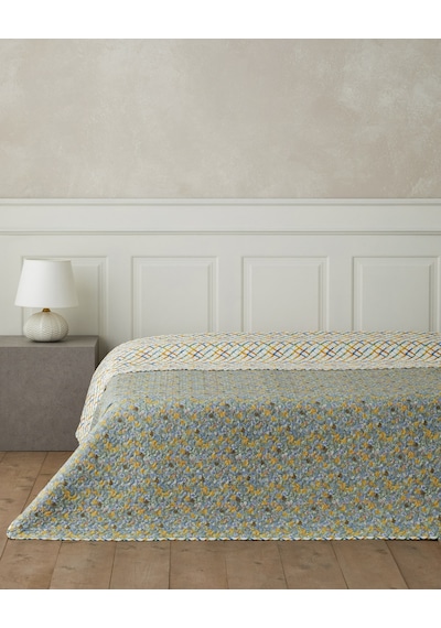 English Home Bloom Rhombus King Size Çok Amaçlı Örtü 220x240 Cm Yeşil Yeşil