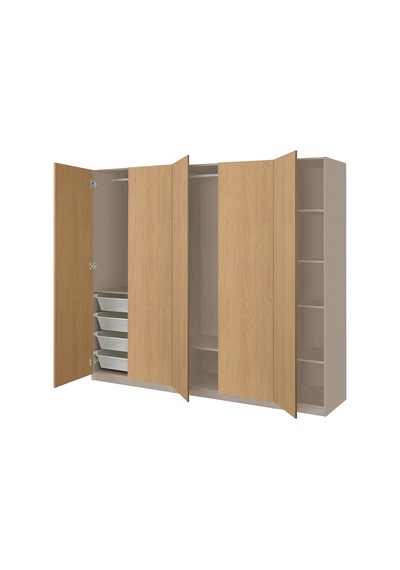 Ikea Çok Renkli Modern Kapaklı Gardırop 250x60x201 Cm