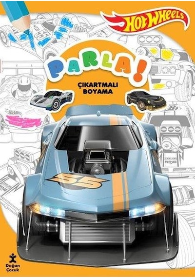 Hot Wheels Parla Çıkartmalı Boyama