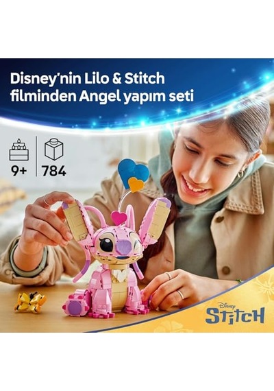 ǀ Disney Classic Angel 43257-9 Yaş Ve Üzeri Çocuklar İçin Lilo Ve Stiç Karakterlerini İçeren Yaratıcı Oyuncak Çok Renkli