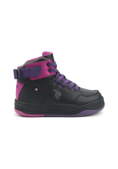 U.s. Polo Assn. Phıta Jr 5pr Siyah Kız Çocuk High Sneaker Siyah-fusya
