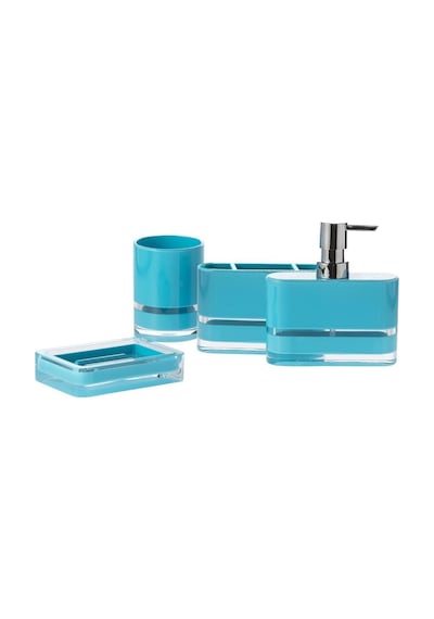 Nalu Float Set Üstü Banyo Aksesuarları 4 Parça Mavi