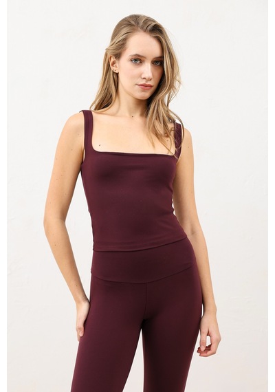 Antioch Askılı Kadın Top Bordo
