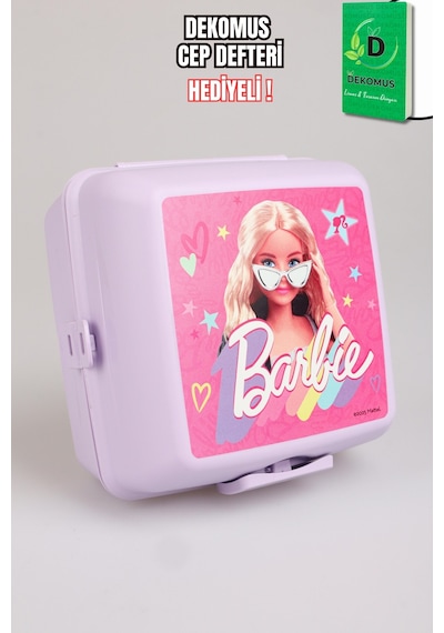X Dekomus Lisanslı Barbie Extra Glam Collection 2 Katlı Beslenme Kutusu Smart Lunch Box "dekomus Cep Defteri Hediyeli" Altın