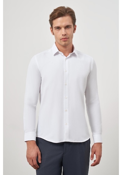 İmza Beyaz Uzun Kol Kendinden Desenli Armürlü 032 Sert Yaka Classic Slim Fit Gömlek 1004245151 Beyaz İmza Beyaz Uzun Kol Kendinden Desenli Armürlü 032 Sert Yaka Classic Slim Fit Gömlek 1004245151 Beyaz