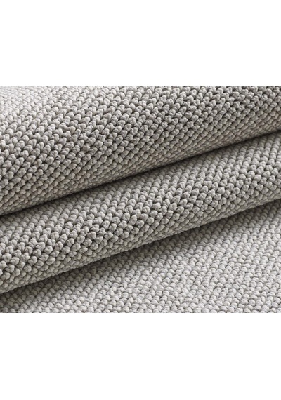 Yumuşak Bukleli Sisal Jüt Salon Oturma Odası Gümüş Renkli Yuvarlak Halı