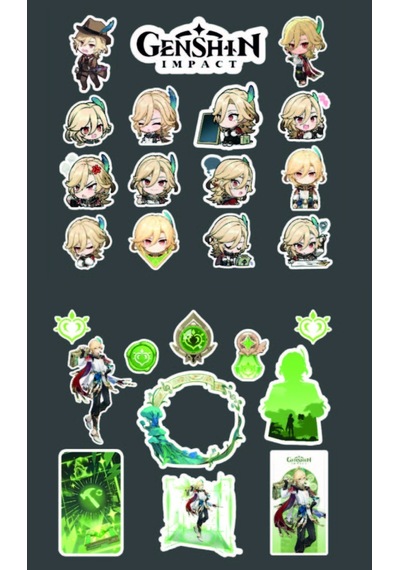 Genshin - Kaveh 2'li Sticker Seti -parlak Kağıt-