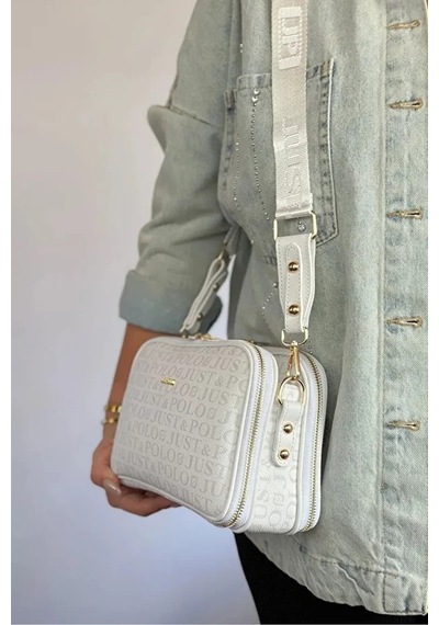 Just Polo Kadın Günlük Kullanıma Uygun Su Geçirmez Lüks Ve Şık Omuz Çantası Shoulder Bag Beyaz