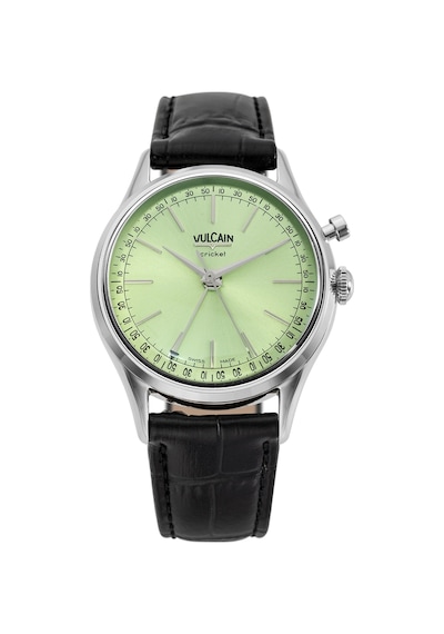 Vulcain Cricket President 36mm Pistachio Green Sapphire Caseback Limitli Üretim Mekanik Alarm Erkek Metalik