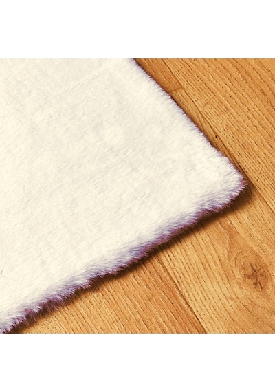 Re x  Tavşanı Kısa Tüylü Post Peluş Halı Beyaz