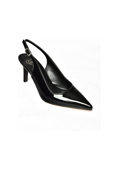 Fox Shoes S654071708 Siyah Rugan İnce Topuklu Kadın Ayakkabı Siyah