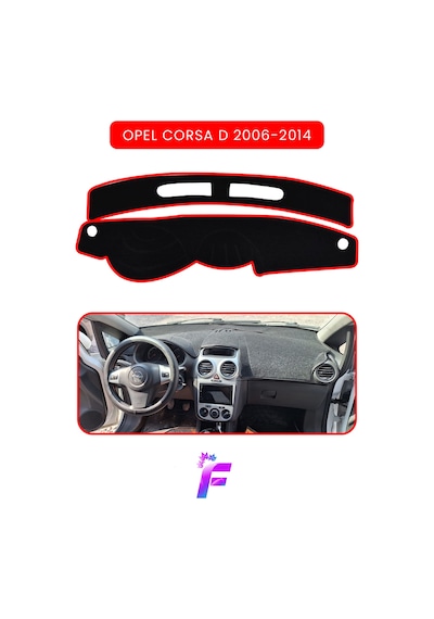 Opel Corsa D 2006-2014 Torpido Örtüsü Güneşten Korur Kolay Montaj Tam Uyum Tam Koruma T45 Torpido Halısı