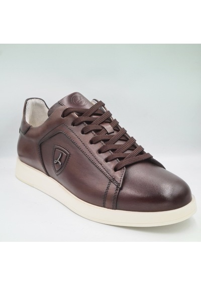 Libero 4704 Kahve Hakiki Deri Erkek Günlük Sneaker Ayakkabı Kahverengi