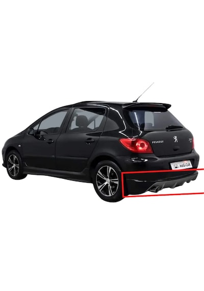 Peugeot 307 Uyumlu Arka Tampon Eki Boyasız