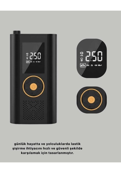 Taşınabilir Hava Kompresörü Dijital Ekranlı 12v Lastik Şişirme