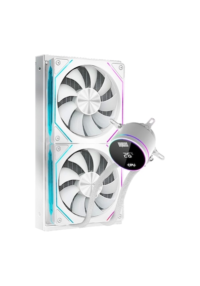 Dragos Frostbite 240 White Argb Digital 240mm Intel-amd Uyumlu Sıvı Soğutucu Beyaz