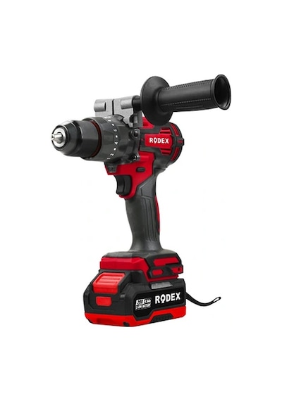 Rodex Akülü Darbeli Matkap 13mm 0-520/0-1700rpm 120nm 2 X Lı-ıon 20v/4.0ah 2 Vites Kömürsüz Motor