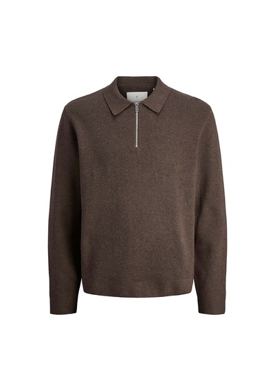 Jack & Jones Milano Stitch Erkek Kahverengi Sweatshirt 12281743-dls Kahverengi
