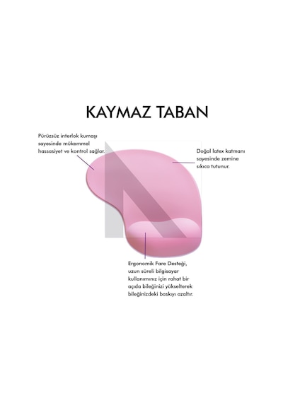 MP01 - Pembe Elips Bilek Destekli Konforlu Kaymaz Taban