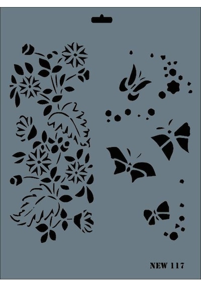 Rich New Seri N-117 Stencil 35X25 Cm