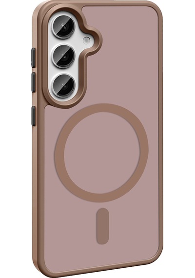 Samsung Galaxy Uyumlu S25 Plus Kılıf Kablosuz Şarj Özellikli Mat Arka Yüzey Sio Kapak Rose Gold