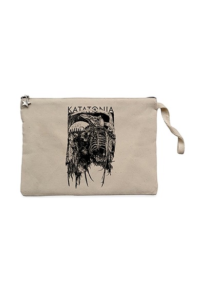 Katatonia Dead Eagle Krem Clutch Astarlı Cüzdan / El Çantası Krem