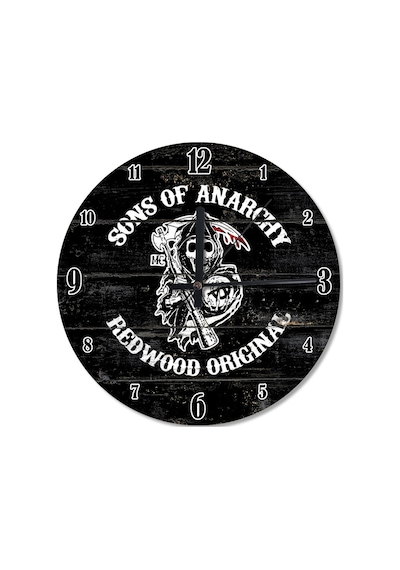 Sons Of Anarchy Akarlı Duvar Saati (407684895) Beyaz - Siyah