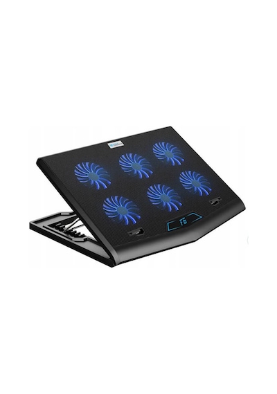 6 Fanlı Işıklı 2 Usb 7 Kademeli Gaming Notebook Soğutucu Stand