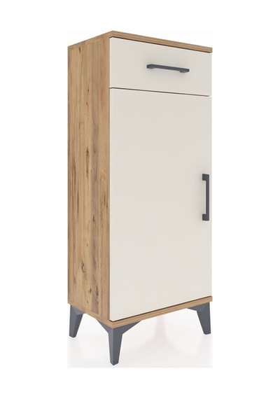 Arges Komodin Tek Raflı Tek Çekmeceli Tek Kapaklı 44x30x106 Çam-aytaşı Atlas Çam