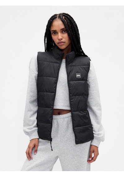 Gap V-frch Logo Lw Puffer Vest Kadın Siyah Yelek 791282002