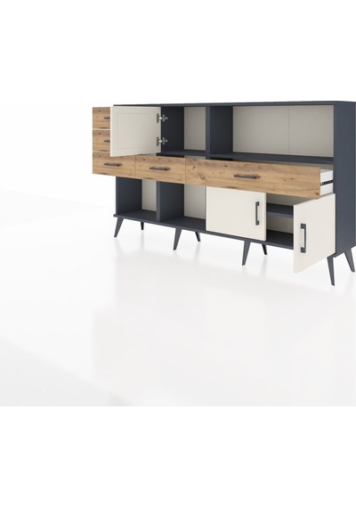 Arges Konsol 2 Raflı 5 Çekmeceli 3 Kapaklı 176x30x99 Antrasit-aytaşı/çam Aytası/atlas Çam - Antrasıt Arges Konsol 2 Raflı 5 Çekmeceli 3 Kapaklı 176x30x99 Antrasit-aytaşı/çam Aytası/atlas Çam - Antrasıt