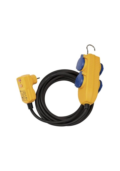 1168720010 Schutzadapterleitung 5 M H07rn-f3g1,5 Fi-fiş Ve Powerblock, Siyah, Mavi, Turuncu Diger