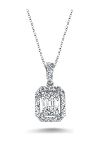 Pirnus Diamond Baget Kolye 14 Ayar Altın Gramı : 1.94