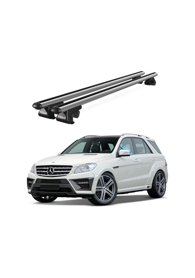 Venüs Mercedes-benz Ml 2011-2015 Uyumlu Gri Ara Atkı Port Bagaj Tavan Barı
