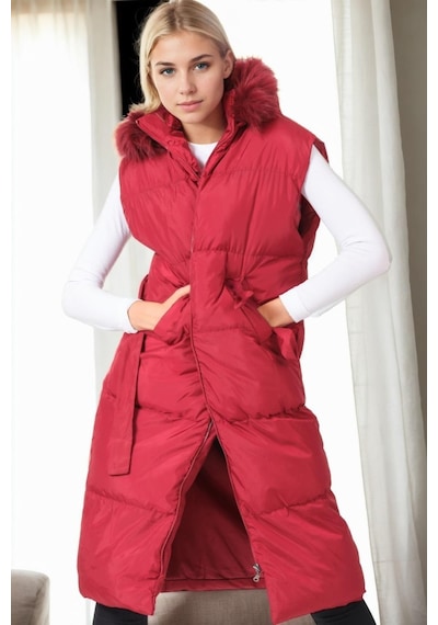 Z8744 Dewberry Bayan Yelek-bordo Bordo