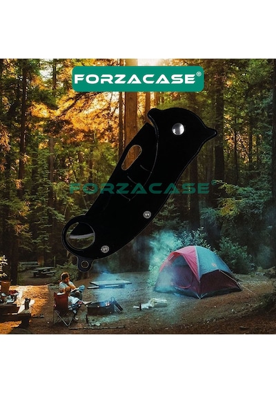 Forzacase Paslanmaz Çelik Ultra Keskin Outdoor Avcılık Kamp Çakısı Fc342 Siyah