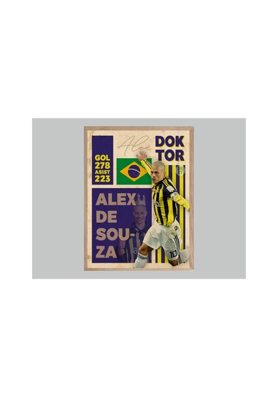 Alex De Souza Ahşap Çerçeveli Tek Parça Dekoratif Tablo Çok Renkli - 821525479 Çok Renkli