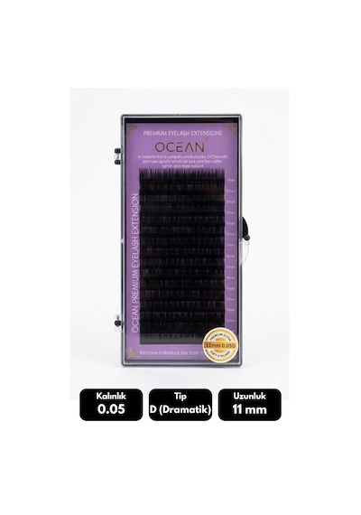 Ocean 0.05d Dramatik Kıvrım 11 Mm Soft Eyelash Doğal İpek Kirpik 16'lı