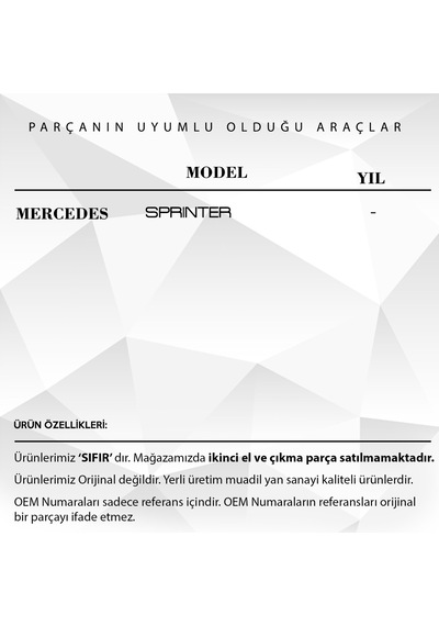 Mercedes Sprinter İçin Klima Motor Tamir Dişlisi