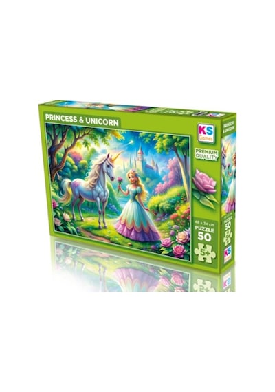 Ks Games Puzzle Princess & Unicorn 50 Parça