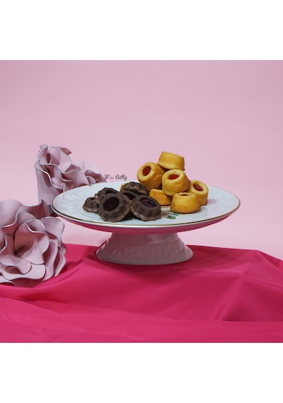 Rose Deluxe Porselen Kapaksız Kek Fanusu Pembe