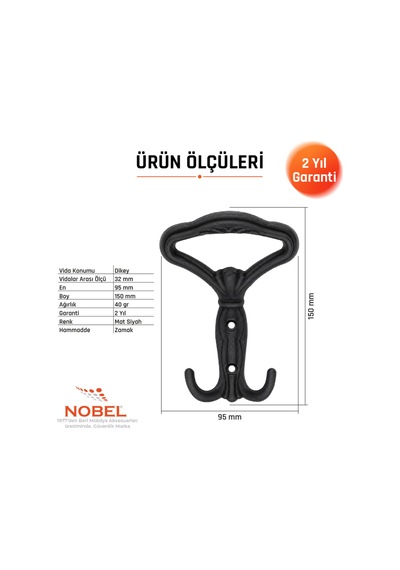 Klasi K Portmanto Askısı, Metal Vestiyer Askısı, Matsiyah, Duvar Ve Dolap Askılığı 5'li Set Vidalı Matsi Yah