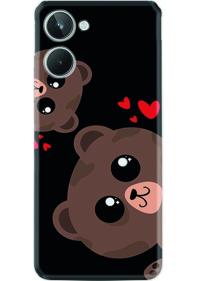 Realme 10 4G Silikon Desen Özel Seri Love Animals 1780